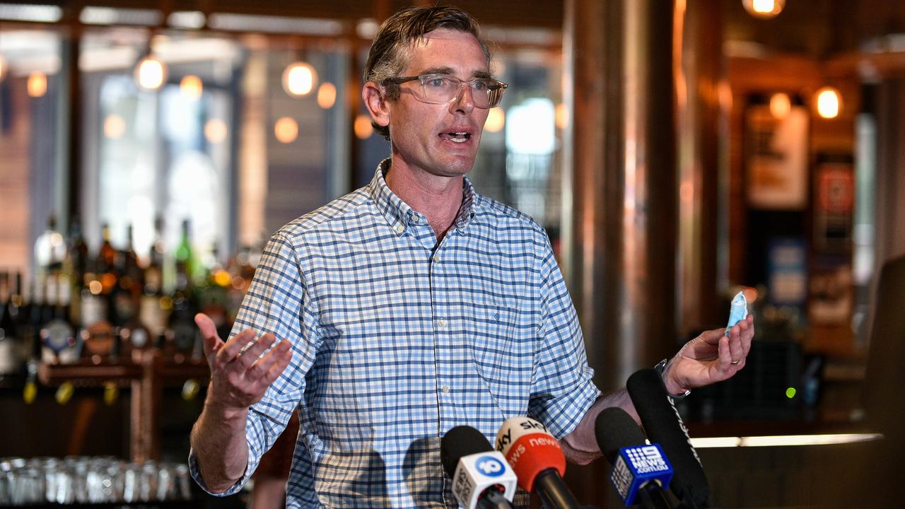 Premier Dominic Perrottet speaks at press conference at the Marsden Brewhouse in Marsden Park, Sydney on Sunday. Picture: NCA NewsWire / Flavio Brancaleone