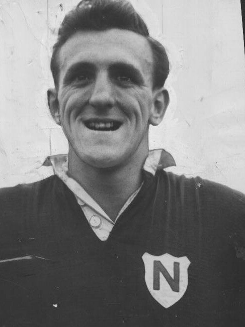 Dick Poole playing for Newtown.