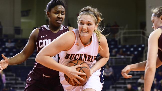 Darwin-raised Claire-Maree O’Bryan, playing for Bucknell University in the United States, is off to play for Sunshine Coast Rip in the Queensland Basketball League. Picture: MARC HAGEMEIER