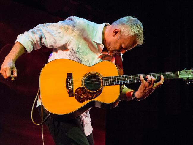 Australian guitarist and songwriter Tommy Emmanuel performing in 2024. Picture: Jan Anderson