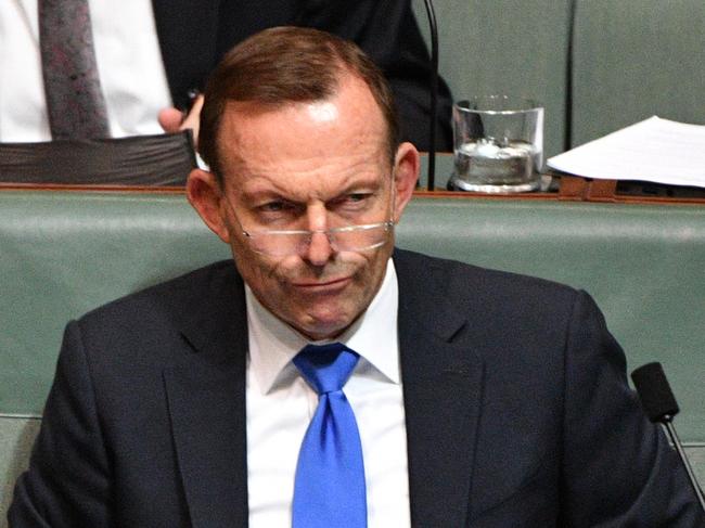 Former prime minister Tony Abbott says pigs will fly before prices fall under the NEG. Picture: AAP