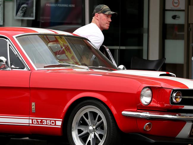 The family arrived to the cafe in a Mustang GT 350.