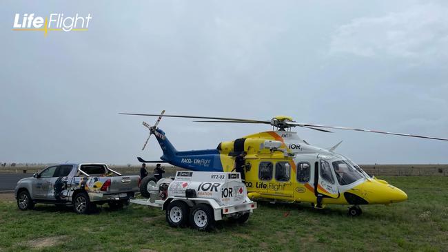 LifeFlight helicopter crews were brought in to help in the search for missing Mitchell man Richard Kearns, November 9, 2021. Courtesy LifeFlight