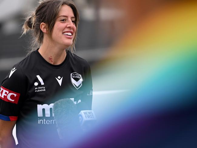 Melbourne Victory has denied forcing kids to wear pride T-shirts during the A-League’s pride round. Picture: Morgan Hancock