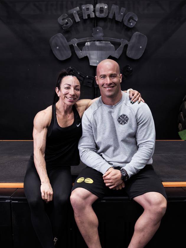 IFBB Pro Figure Champion of Australia Lisa Saygun and coach Tom Brown. Picture: Instagram