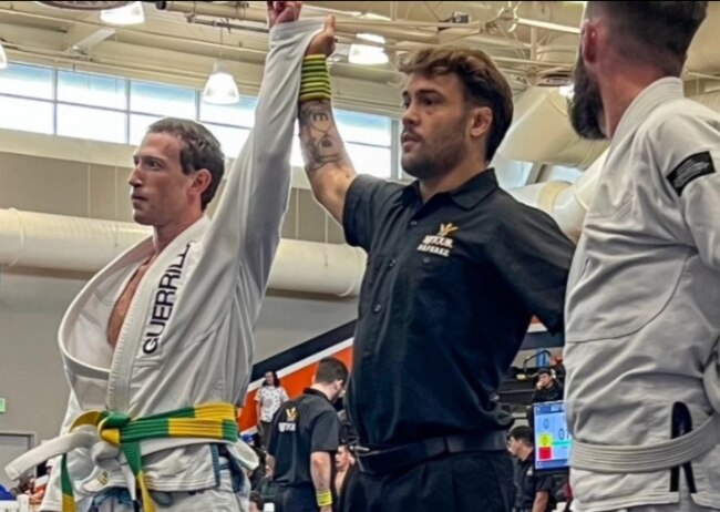 Mark Zuckerberg competing in a jiu-jitsu competition in California. Photo: Instagram