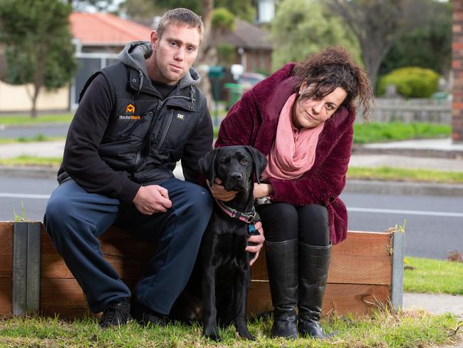 Ash Shumack (left) was been praised for his heroic act after coming to the aid of dog attack victim Grace Amore in Cranbourne. Picture: Sarah Matray