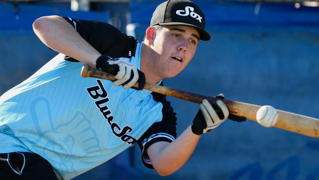 Adelaide Giants have signed big-hitting US-based teenager Rixon Wingrove ahead of the Australian Baseball League season. Picture: Joe Vella/SMP Images/ABL Media