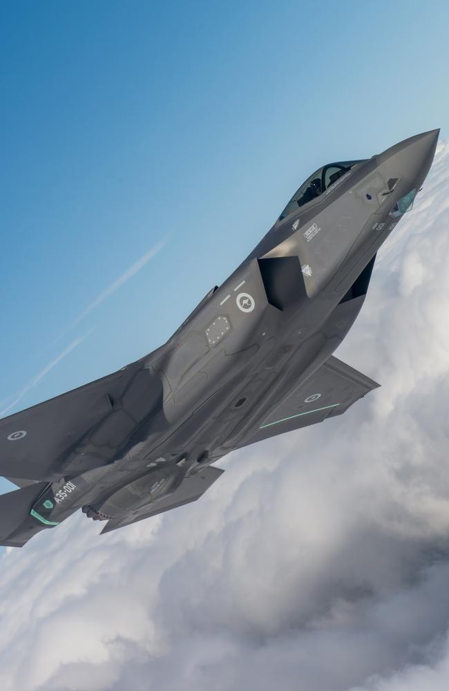 The first Royal Australian Air Force F-35A Lightning II. How long will the stealth technology built into its structure remain relevant? Picture: Defence