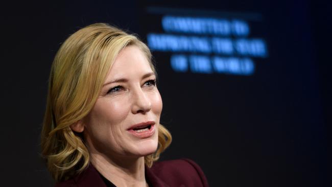 Australian actress Cate Blanchett at the annual World Economic Forum (WEF) in Davos, eastern Switzerland.