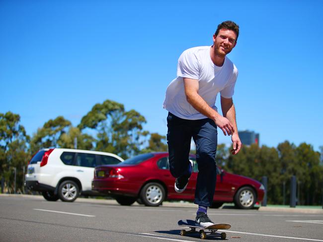 Skateboarder Ben Drayton was one of those who lobbied. Picture: Phil Rogers