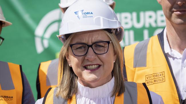 MELBOURNE, AUSTRALIA - NewsWire November 28th, 2022: The Victorian Minister for the Suburban Rail Loop, Jacinta Allan inspects early works of the Suburban rail loop in Clayton this morning. Picture: NCA NewsWire / Wayne Taylor