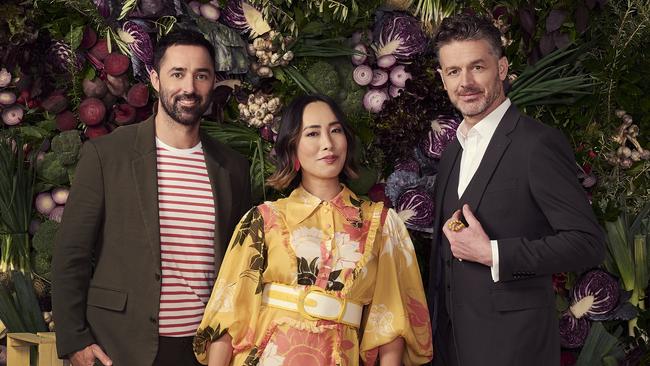 MasterChef Judges Melissa Leong, centre, Andy Allen, left, and Jock Zonfrillo. Picture: Supplied