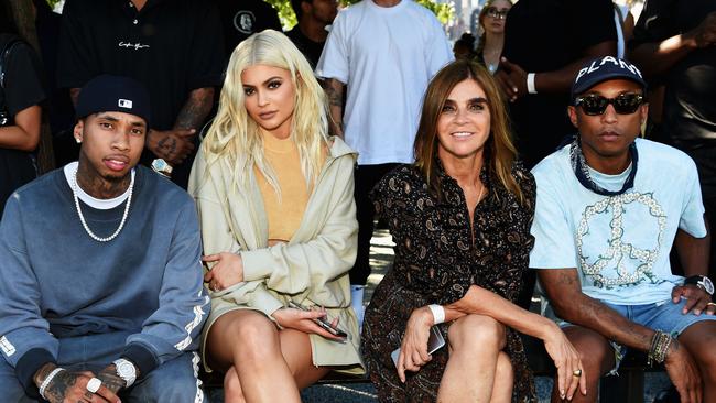 Tyga, Kylie Jenner, Carine Roitfeld and Pharrell Williams attend the Kanye West Yeezy Season 4 fashion show.