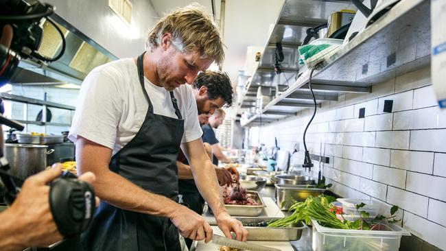 Chef Darren Robertson at Three Blue Ducks Byron Bay.