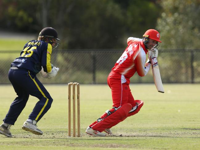 Preston skipper Michael Stretton batting. Picture: Stuart Milligan