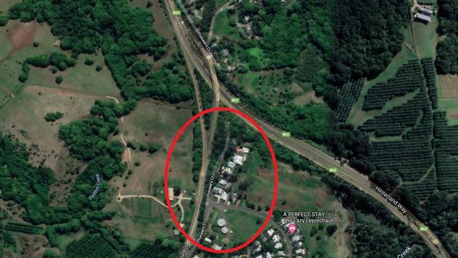 Google Maps has the road known as Granuaille Crescent in Bangalow listed as a disjointed extension of Pioneers Crescent.