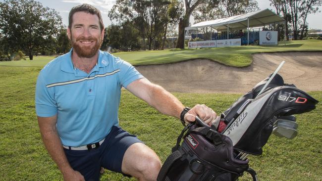 AFL great Jason Akermanis is turning his sporting skills to golf. Picture: David Kapernick, Golf Queensland