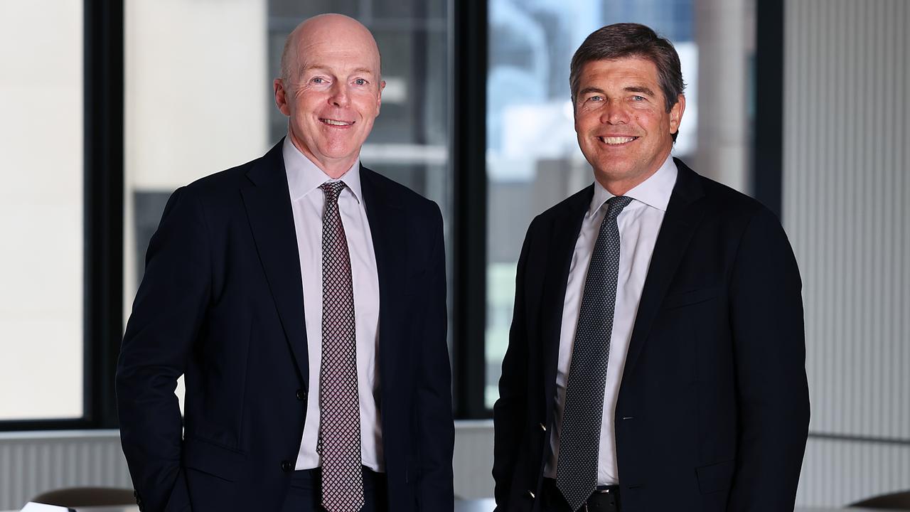 Bank of Queensland chairman Warwick Negus and CEO Patrick Allaway. Picture: Jane Dempster