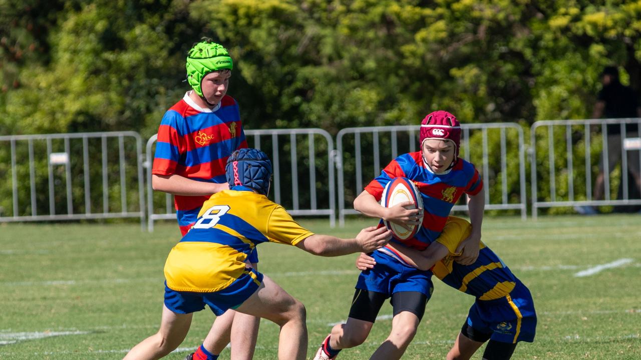 Downlands 13A vs TGS 13A. 2024 O'Callaghan Cup day at Downlands College. Photo by Nev Madsen