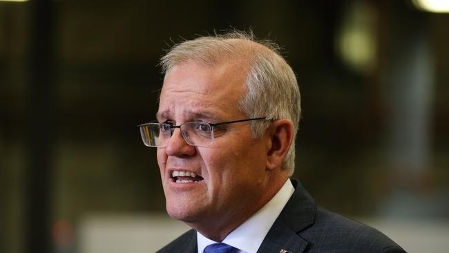 Prime Minister Scott Morrison said he would use today’s national cabinet meeting to ask states to reach a common approach, as he considers ramping up the role of rapid antigen testing. Picture: NCA Newswire / Gaye Gerard