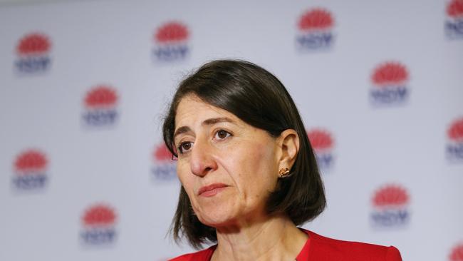 NSW Premier Gladys Berejiklian was blindsided by the announcement. Picture: Richard Dobson