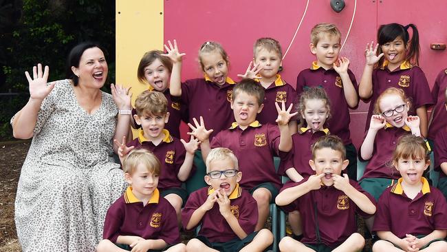 FUNNY FACES: Buderim Mountain State School Prep. Picture: Patrick Woods.