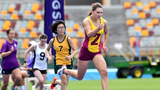 Moreton Bay College power to victory - just as they did at the championship. Picture, John Gass