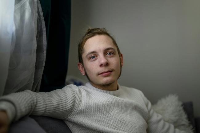 Isaac, a transgender man, in Clermont-Ferrand in central France