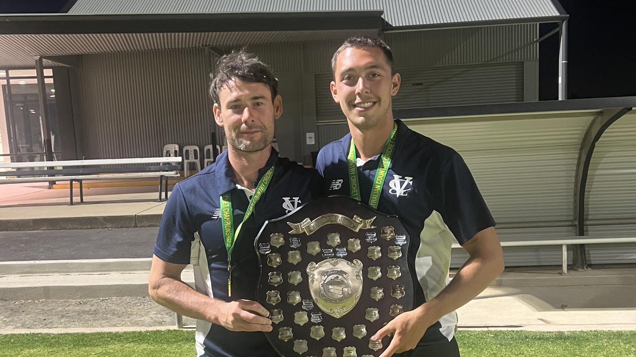 North Geelong teammates Dale Kerr and Bailey Sykes played for Country Victoria at the national championships. Picture: Supplied