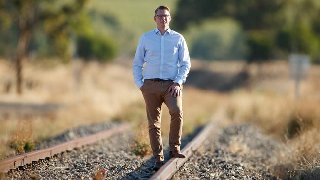 RAILS RUN: Schubert MP Stephan Knoll has stymied plans to re-start the Barossa wine train. Picture MATT TURNER.