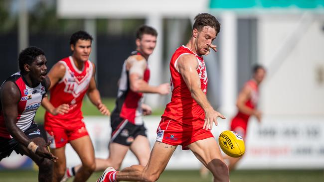 Tom Spence in the Southern Districts vs Waratah 2023-24 NTFL men's knockout semifinal. Picture: Pema Tamang Pakhrin