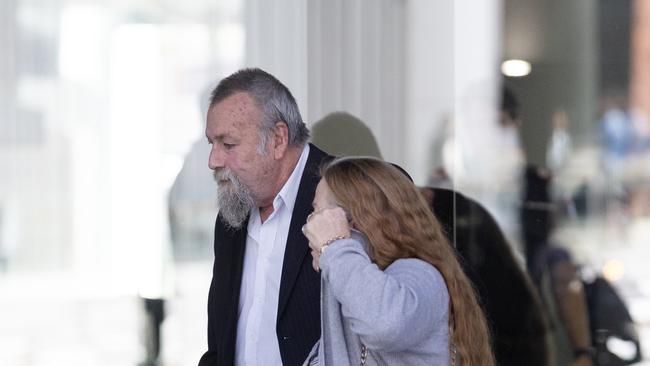 The family and friends of Beau Edward Cunningham leave the court after he was sentenced to more than eight years in jail for manslaughter. Picture: NCA NewsWire / Sarah Marshall