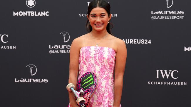 MADRID, SPAIN - APRIL 22: Arisa Trew arrives at the Laureus World Sports Awards at GalerÃÂ­a De Cristal on April 22, 2024 in Madrid, Spain. (Photo by Angel Martinez/Getty Images for Laureus)