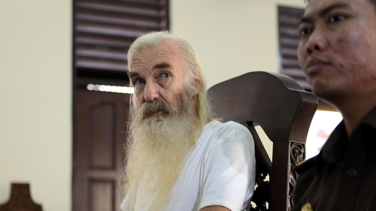 Robert Andrew Fiddes Ellis, who was arrested on January 11, 2016 accused of child sex offences in Bali, is also in isolation after being diagnosed with COVID-19. / AFP PHOTO / SONNY TUMBELAKA