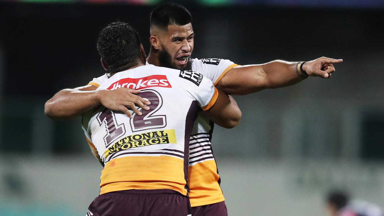 Haas and Pangai Junior were close, and Haas even asked incoming Broncos half Adam Reynolds to help keep him in Brisbane. Picture: Getty Images.