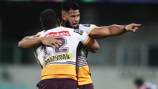 Haas and Pangai Junior were close, and Haas even asked incoming Broncos half Adam Reynolds to help keep him in Brisbane. Picture: Getty Images.