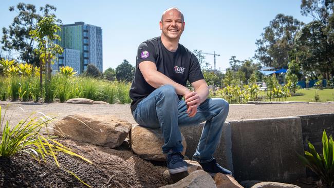 Leo Kilbey-Jones found secure work in disability support through atWork Australia. Picture: Brad Fleet