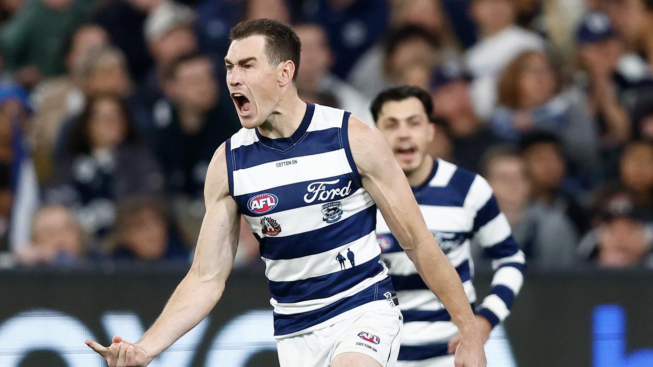 Jeremy Cameron sealed the win for the Cats. (Photo by Michael Willson/AFL Photos via Getty Images)