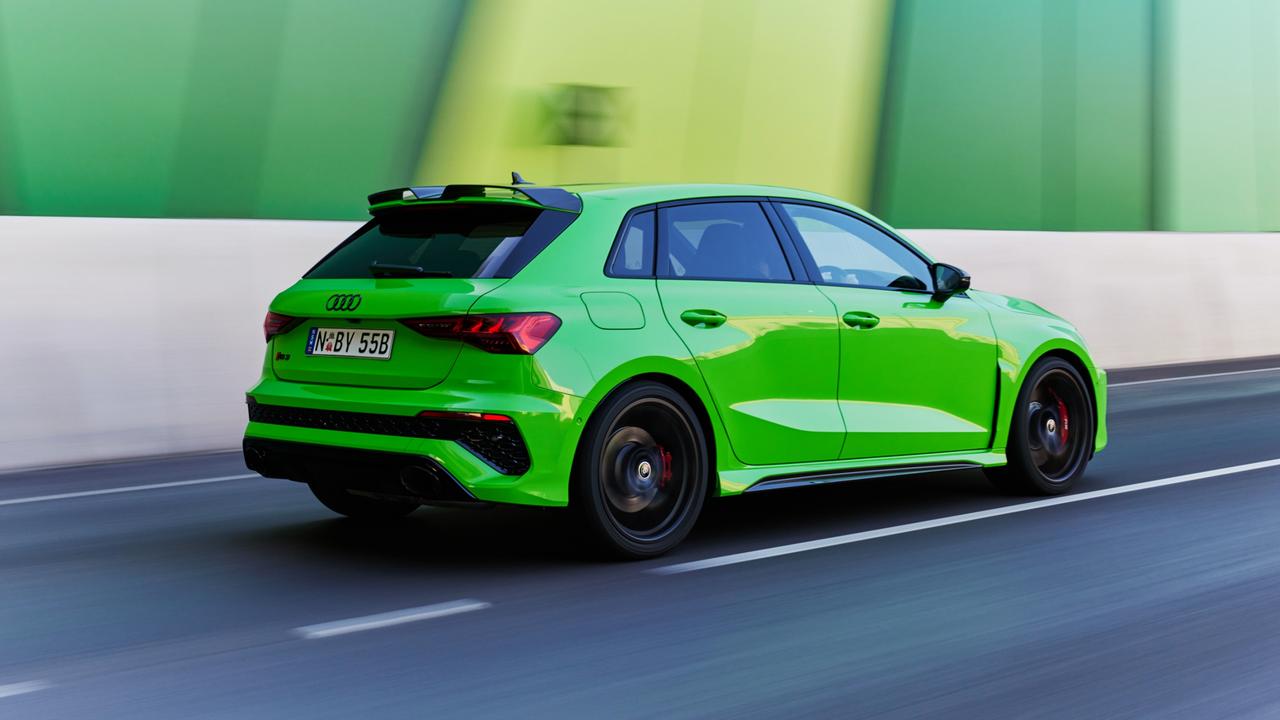 The RS3 Sportback looks imposing on the road.