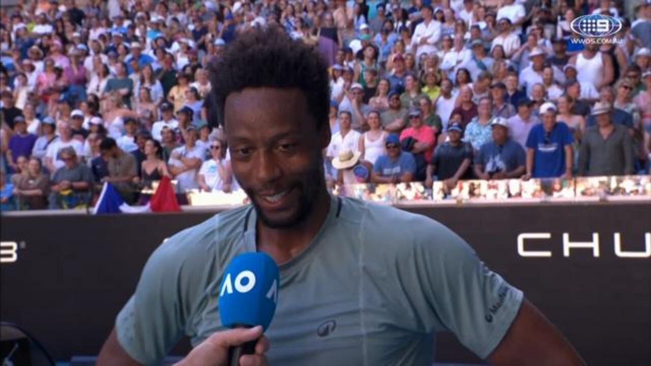 Monfils: 'Warmed the court for her'