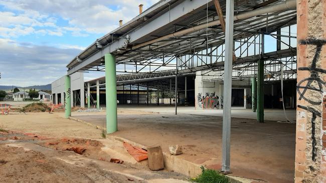 Construction of the bulky goods retail complex on Payneham Rd in Payneham. Picture: Giuseppe Tauriello