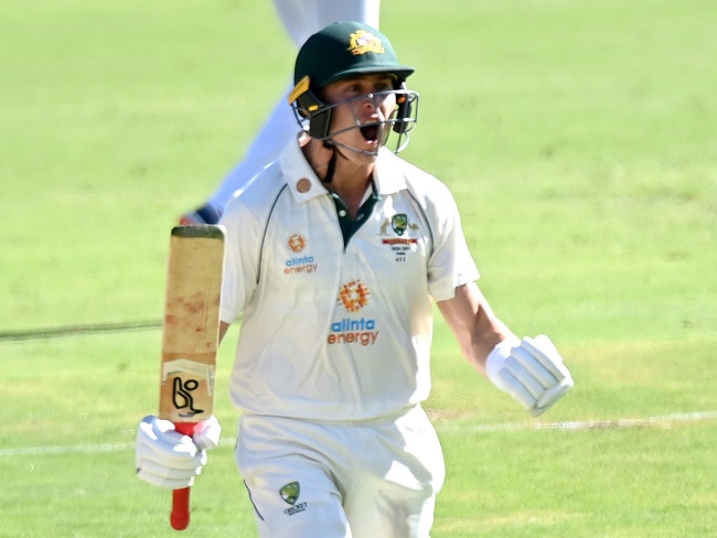 Labuschagne posted his first century of the summer, in a return to his form of last year. Picture: Getty