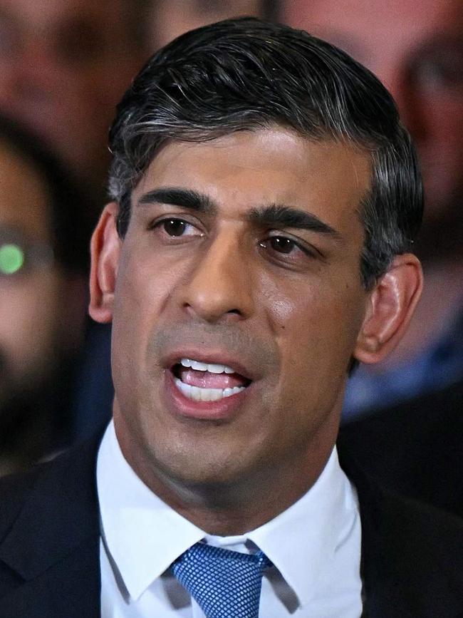 Britain's Prime Minister and Conservative Party leader Rishi Sunak. Picture: AFP