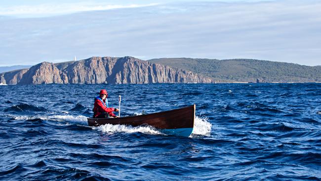 Adrian Dale on a circumnavigation of Bruny Island. Picture supplied by RICHARD BENNETT