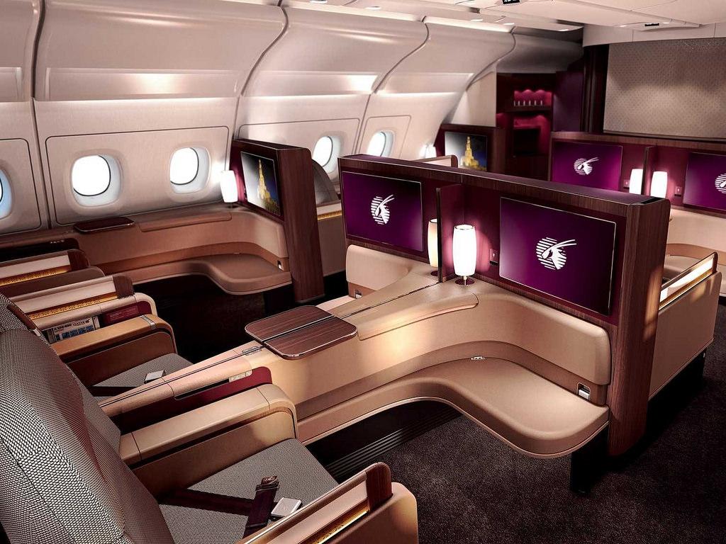 First class cabin on Qatar Airways’ A380s. Picture: Supplied