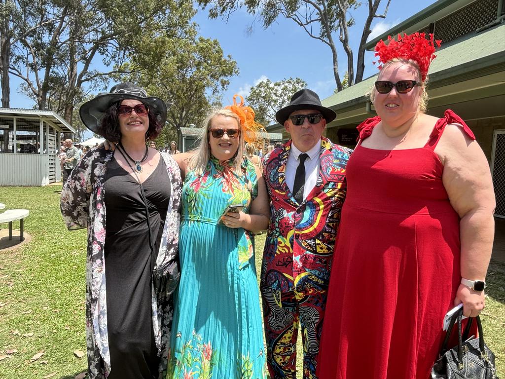 Racegoers at the Torbanlea Picnic Races.