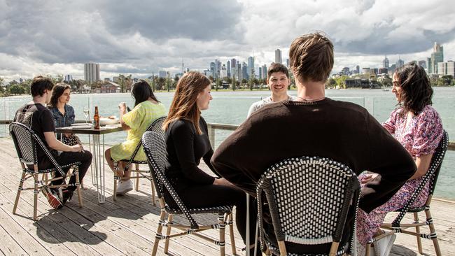 Lakeside at Carousel is one of the new summer pop-ups that’s opened this summer in Melbourne. Picture: Lucas Worcester.