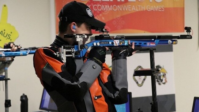 Teenage talent Alex Hoberg won the 10m air rifle and 50m three-position disciplines at the last Olympic trial event at Wingfield. Picture: Shooting Australia