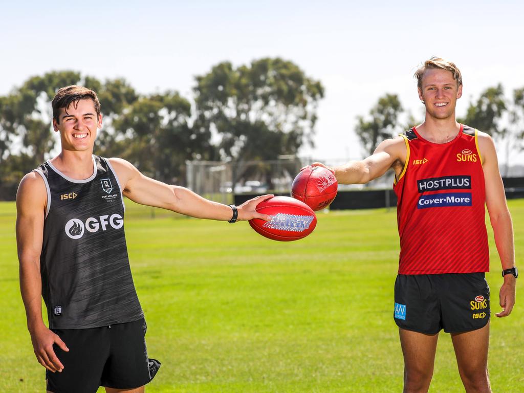 Connor Rozee and Jack Lukosius are set to reunite at Port Adelaide in 2025. Picture: AAP/Russell Millard